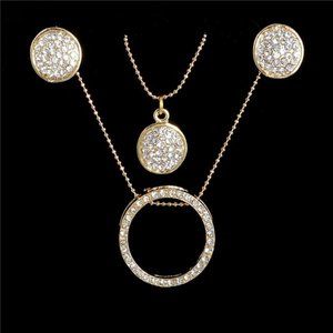 18K Gold Filled Crystal Jewelry Set
